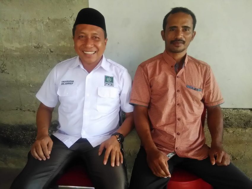 Bakal Calon Anggota DPRD Konkep, Alimudin bersama Ketua DPC PKB Konkep, Imanuddin (Foto: IST)
