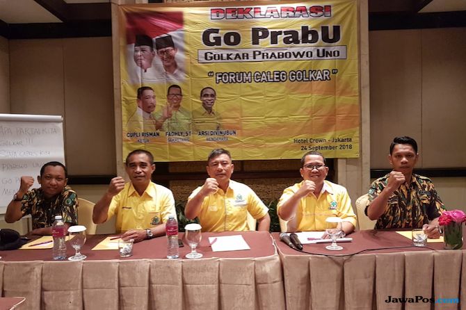 Forum Caleg Golkar Deklarasi Go Prabu (Sumber: Jawapos.com)