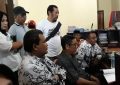 Kuasa Hukum PGRI Sultra,L M Bariun,mendampingi Kepsek 19 Kendari Zainuddin dalam perkara kasus dugaan Peganiayan terhadap Siswanya