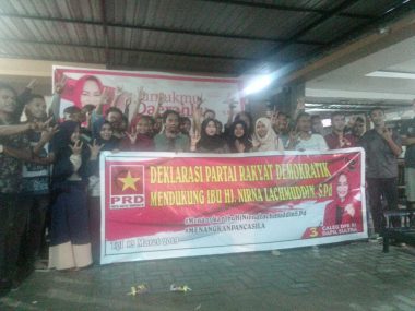 PRD Sultra Saat Deklarasi Nyatakan Dukungan ke Nirna Lachmuddin (Foto: Jubirman)