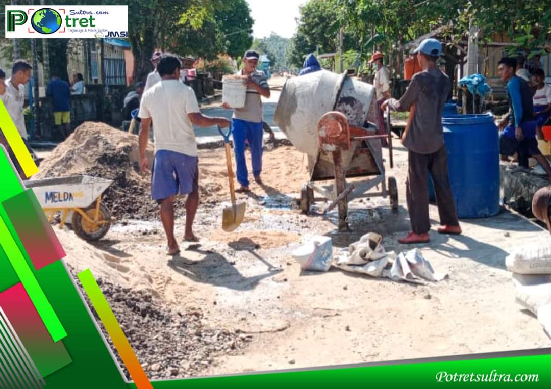 Giat Pembangunan Jalan di Desa Roko-Roko