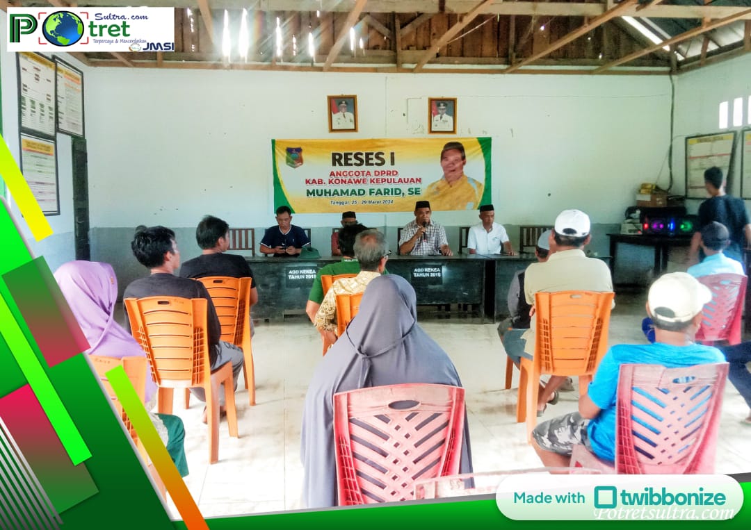 Suasana Reses Warga Desa Kekea Bersama Ketua Komisi III DPRD Konkep, Muhammad Farid, SE